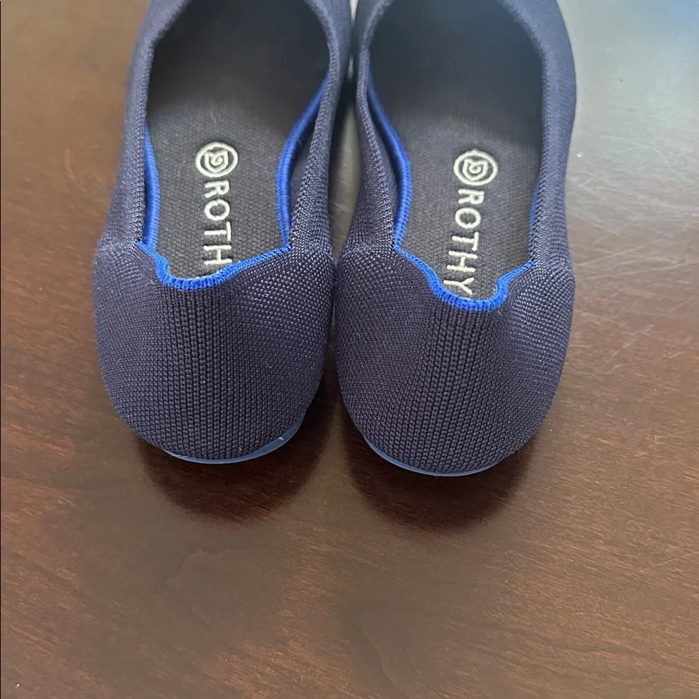 Rothy's The Flat Navy Blue Round Toe Slip-on Ballet Shoes Size 9 - Picture 5 of 10